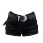 Low Rise Plain Denim Hot Pants