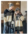 Couple Matching Round Neck Jacquard Sweater / Beanie / Scarf / Set