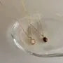 Faux Cat Eye Stone Pendant Alloy Necklace