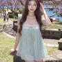 Lace Panel Tie-Front Sheer Camisole Top