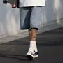 Mid Rise Washed Denim Shorts
