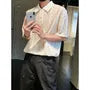 Shor-Sleeve Perforated Plain Polo Shirt