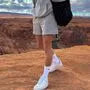 Plain Straight Leg Sweat Shorts