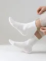Set Of 5 Pairs: Plain Ankle Socks