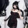 Spaghetti Strap Lace Mini A-Line Dress
