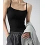 Scoop Neck Plain Ribbed Open Back Crop Camisole Top