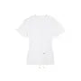 Short Sleeve Crew Neck Plain Drawstring Slim-Fit T-Shirt
