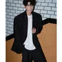 Lapel Collar Glitter Single Breasted Blazer