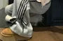 High Waist Striped Loose-Fit Wide-Leg Sweatpants