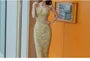 Sleeveless V-Neck Lace Sheath Dress
