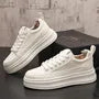 Faux Leather Platform Sneakers