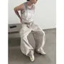 Mid Rise Washed Wide Leg Jeans