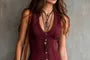 Sleeveless V-Neck Plain Lace Trim Mini A-Line Dress