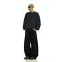 Mid Rise Unwashed Wide Leg Jeans
