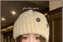 Button Accent Cable Knit Beanie