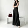 Halter Plain Wide Leg Wrap Jumpsuit