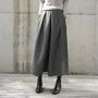 Mid Rise Plain Cropped Wide Leg Pants