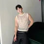 Crewneck Mesh Plain Tank Top