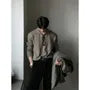 Long-Sleeve Plain Knit Polo Shirt