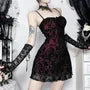 Spaghetti Strap Lace Mini A-Line Dress