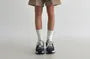 Unisex Mid Waist Plain Dress Shorts