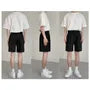 Mid Rise Plain Bermuda Dress Shorts