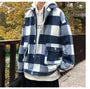 Collar Plaid Button Jacket
