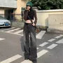 Mid Waist Washed Baggy Jeans