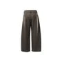 Mid Rise Plain Straight Leg Dress Pants