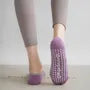 Contrast Trim Grip Yoga No Show Socks