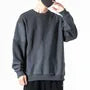 Crew Neck Jacquard Panel Sweatshirt