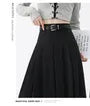 High Rise A-Line Pleated Maxi Skirt