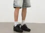 Mid Rise Washed Denim Shorts