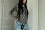 Unisex Camouflage Distressed Wide-Leg Denim Shorts