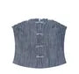 Knotted Buttons Plain Tubetop / Plain Cropped Flare Pants