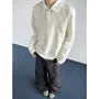 Long-Sleeve Plain Polo Shirt