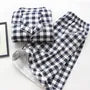 Couple Matching Pajama Set: Short-Sleeve Plaid Button Top + Shorts (Various Designs)