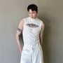 Cutout Plain Tank Top