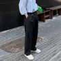 High Waist Plain Wide Leg Dress Pants