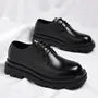 Plain Lace-Up Derby Shoes