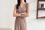 Sleeveless V-Neck Plain Jumpsuits