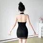 Halter-Neck Mini Lace Bodycon Dress