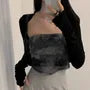 Tie-Dye Tube Top / Long-Sleeve Shrug