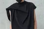 Sleeveless Draped Plain Top