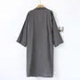V-Neck Sashed Kimono Robe