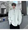 Long-Sleeve Rhinestone Glitter Polo-Neck Sweater