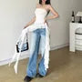 Plain Ruffle Asymmetrical Ruched Tube Top