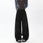 Drawstring Waist Plain Wide Leg Sweatpants
