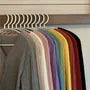 V-Neck Plain Ribbed Button-Up Cardigan