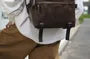 Plain Faux Leather Zip Backpack